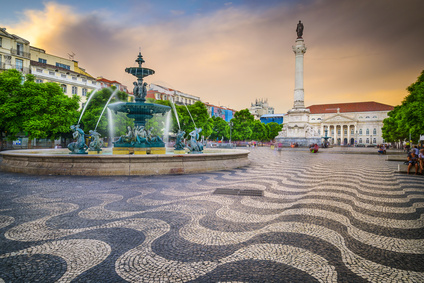 Rossio Square in Lisbon, Portugal